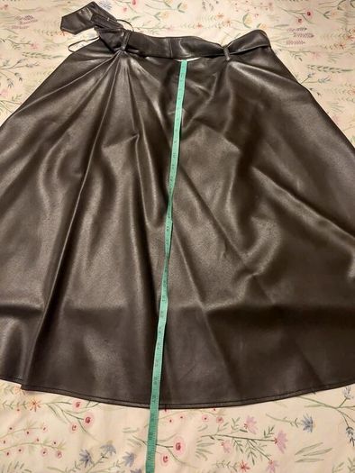Black Faux Leather Skirt