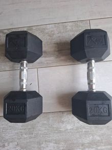 20kg Rival Hex Dumbbell x 2