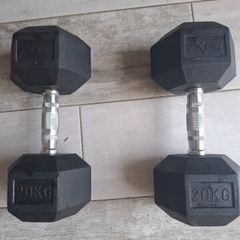 20kg Rival Hex Dumbbell x 2