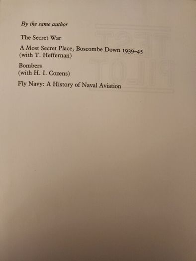 Test Pilot.by Ben Johnston.  First Edition Hardback With Dustjacket In Good Condition.37