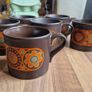 Vintage Kiln Craft Hermes Staffordshire Mugs & Saucers / Side plates Image 8