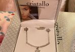 Cristallo di Milano sterling silver earrings & necklace set