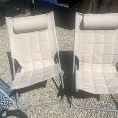 pair of garden chairs