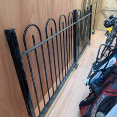 3 Metre Black Steel Bow top Fence