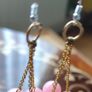 Pink Drop Earrings / Handmade New Image 3