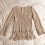 H&M Knitted V Neck Sweater Beige Size S Image 9