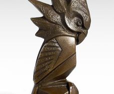 Crested Cockatoo - Bronze, Marble, Signed