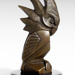 Crested Cockatoo - Bronze, Marble, Signed