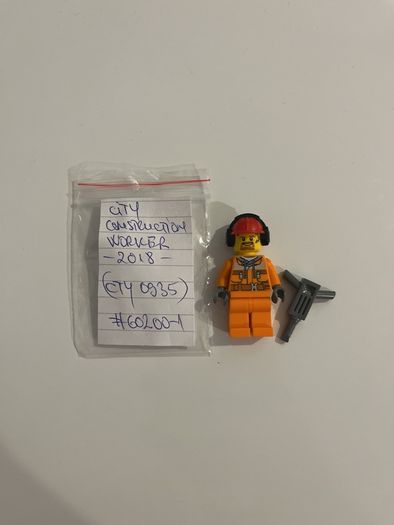 Lego City Construction Worker minifigure