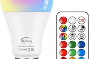 Colour Changing Bulb B22 10W, RGBW LED Bulb Lighting with 21 Key Remote Control, Dual Function, 12 Colour Choices for Home Decoration Bar Party KTV Stage