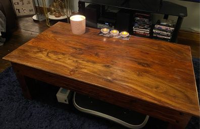 coffee table solid pine wood