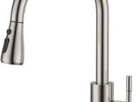 main image for ad 36523 FORIOUS Brushed Swivel High Arc Pull-Out Kitchen Sink Mixer Tap
