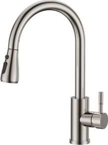 36523 FORIOUS Brushed Swivel High Arc Pull-Out Kitchen Sink Mixer Tap