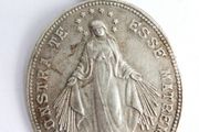 Large Vintage Hallmarked Sterling Silver Miraculous Medal - Congregation of the Children of Mary 10,72g