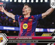 Topps Now 2025-26 Robert Lewandowski Card 113 - History Maker