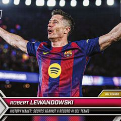 Topps Now 2025-26 Robert Lewandowski Card 113 - History Maker