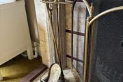 Fire screen and poker set