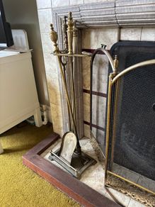 Fire screen and poker set