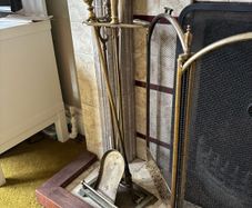 Fire screen and poker set