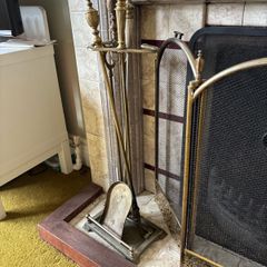 Fire screen and poker set