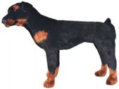 Standing Plush Toy Rottweiler Dog Black and Brown XXL