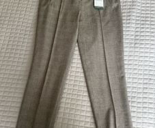 BNWT TONI Jolie Style Beige Glen Check Slim Fit Trousers - Size EU 38 / UK 12