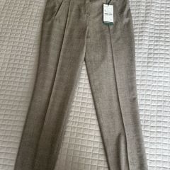 BNWT TONI Jolie Style Beige Glen Check Slim Fit Trousers - Size EU 38 / UK 12