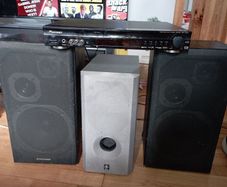 Pioneer amp, Yamaha sub woofer, Pioneer speakers