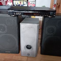 Pioneer amp, Yamaha sub woofer, Pioneer speakers