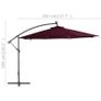 Cantilever Umbrella with LED Lights Bordeaux Red 350 cm Image 9