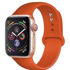 SMALL Size Orange Silicone Band Strap For Apple Watch ULTRA Replacement Sport