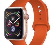 L/M Size Orange Silicone Band Strap For Apple Watch ULTRA 49mm Replacement Sport