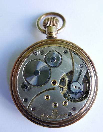 Vintage Chronometre Election Gold Plated Pocket Watch Mechanical  Retro Vintage, the watch works well and keeps time