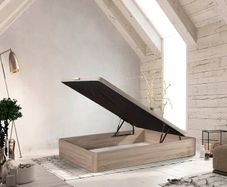 Oak Ottoman Storage Bed Stylish Space, Double