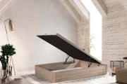 Oak Ottoman Storage Bed Stylish Space, Double size