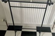 Black iron towel rail holder