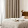 Beige Velvet Curtains for Bedroom 2 Panel Set 90 Inch Drop Curtains, Soft Elegent Home Decor Velvet Curtain Living Room, Sun Blocking Room Darkening Thermal Eyelet Curtain 46x90 Inch Image 3