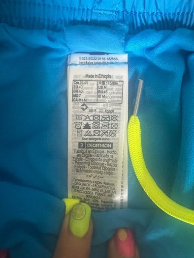 BNWT Decathlon Blue Aqua Resist Nabaiji shorts size S/M teenager Free post