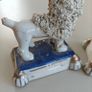 Vintage pair of 19th century small  Staffordshire poodles porcelain figures Image 6