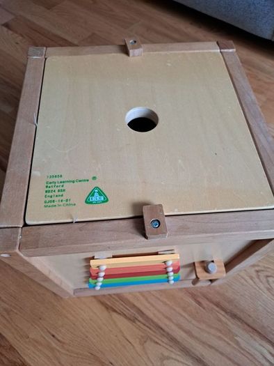 Wooden activity cube