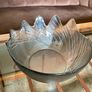 Vintage Wedgwood Dartington Lead Crystal Glass Wave Large Salad Or Fruit Table Bowl 1980s Image 8