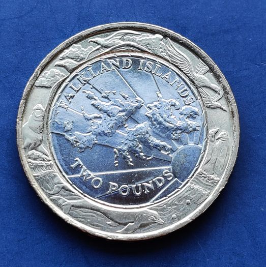 Falkland Islands 2 Pound 50 years of coinage 2004