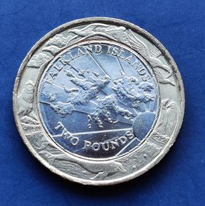 Falkland Islands 2 Pound 50 years of coinage 2004