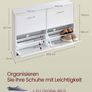 Slim Shoe Cabinet with 4 Flaps and Adjustable Dividers Image 8