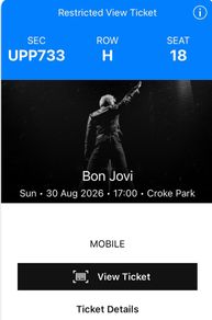 Bon Jovi Tickets x2