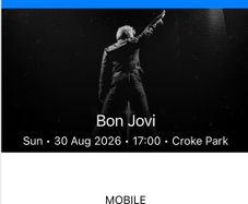 Bon Jovi Tickets x2