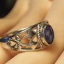 Sterling Silver Natural Sapphire Band Ring Image 4