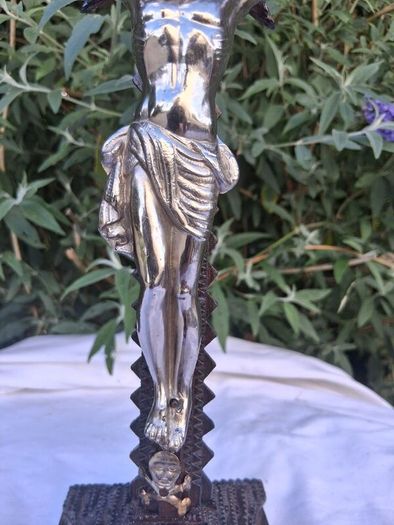 Art Nouveau Tramp Art Crucifix(Possibly WW1)
