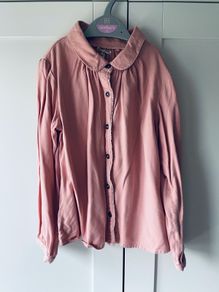 Next dusky pink blouse with Peter Pan collar