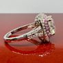 Silver Moissanite & Pink Sapphire Statement Ring Image 5